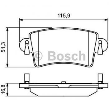 Bosch BP391 Pastillas de freno Eje trasero certificación ECE-R90 1 juego de 4 pastillas