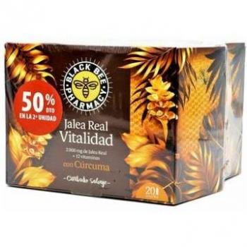 Black Bee Jalea Real Vitalidad Pack Duplo 40 Viales (20+20) de 10ml con Oferta Segunda Unidad al 50%