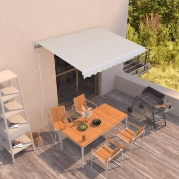 Toldo retráctil automático 350x250 cm crema