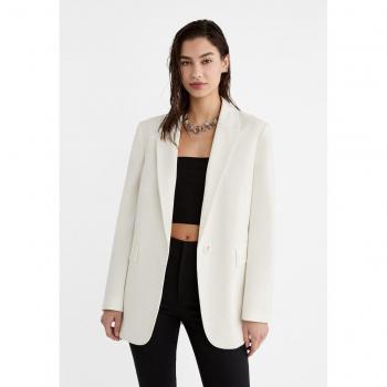 Ecru Regular Fit Blazer M