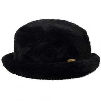 Barts Women's Adjustable Black Faux Fur Bucket Hat - Size S/M