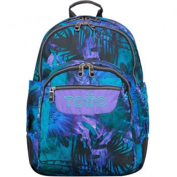 Mochila Escolar Totto Crayoles Eco-Friendly con Neceser Extraíble y Bolsa para Calzado Electric Nature