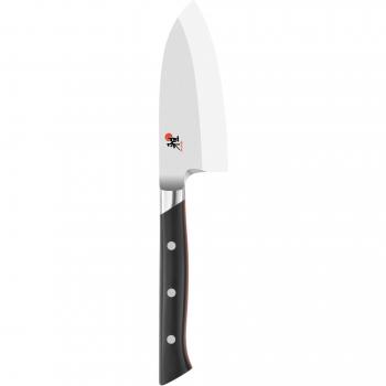 Miyabi 600PRO koDeba Oficina 100 mm cMV60 mango de acero afilada unilateral con remaches de plástico negro