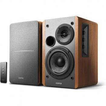 Edifier R1280T Powered Bookshelf Speakers - 2.0 Active, Brown, Medium