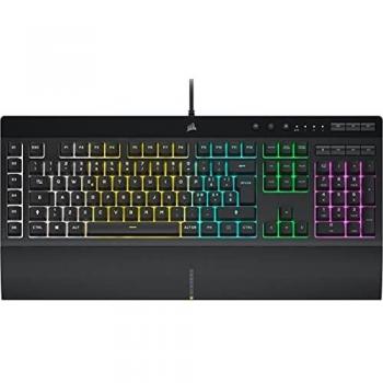 Corsair K55 RGB PRO Teclado Gaming Cablado a Membrana con Retroiluminación LED, Resistente al Polvo y Versamientos, 6 Teclas Macro, Compatible con iCUE - QWERTY IT