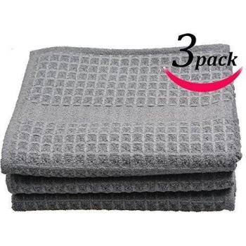 SINLAND 400gsm Microfibra Waffle Weave toallas de cocina paño de sequía 3 Pack de 40 cm X 65 cm