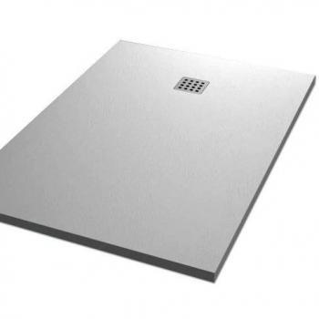 Plato ducha resina tipo pizarra Slate. 70x130cm. Blanco Ral. 9003