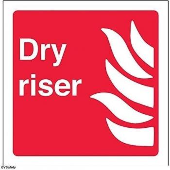 vsafety 13017 af-r Dry elevadora equipo contra incendios señal, 1 mm plástico rígido, cuadrado, 100 mm x 100 mm
