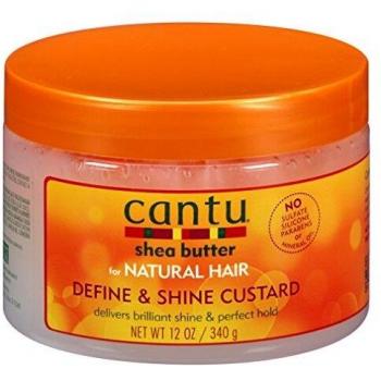 CANTU SHEA Butter FOR Natural Hair Define & Shine Custard 340G, Negro, Estandar