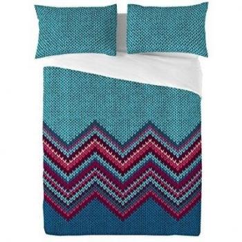 EUROMODA HOME LIVING Juego De Funda Nórdica Eddas Azul/Rosa Cama 150