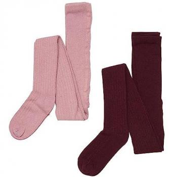 Medias de Lana Minymo Pack de 2 Lila Bruñido para Niñas
