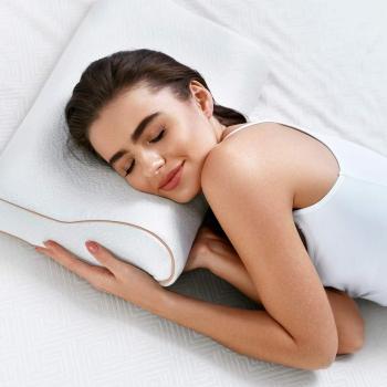 BedStory Almohada Viscoelastica, Almohada Ortopédica Para Reducir Dolores Cervicales, Almohada Cervical Ergonómico con Gel Disipador de Calor, Funda Extraíble y Lavable. Hipoalergenico y Antiácaros