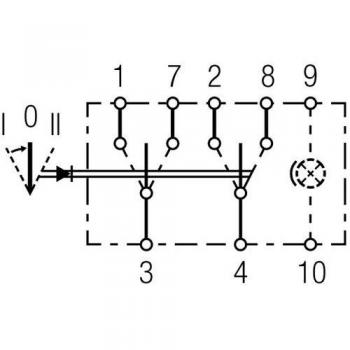 HELLA 6FH 008 948-022 Interruptor - Accionamiento por tecla basculante - Var. equipamiento: I->0-II - Número de conexiones: 8
