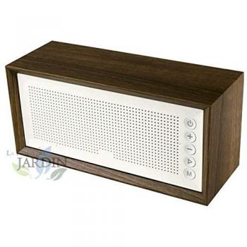 Altavoz Vintage Bluetooth Suinga Blanco 5Wx2 con Subwoofer y Batería de Litio
