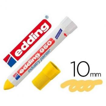 Rotulador Edding Permanente 950 Pasta Opaca Amarilla Punta Redonda 10 mm