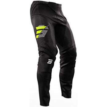 Pantalones de Motocross Shot Speck Negro-Amarillo Neón 34