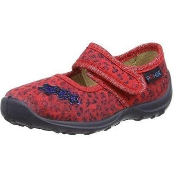 Rohde Boogy - zuecos de material sintético niña, color rojo, talla 24