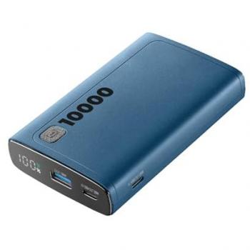 Powerbank Elite 10000 mAh - Carga Simultánea de 3 Dispositivos, 72h de Batería, USB-A y USB-C, Azul
