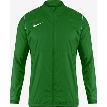 Chubasquero Nike Park Repel Hombre BV6881-302, color verde, impermeable, ligero, con capucha ajustable y cierre frontal completo