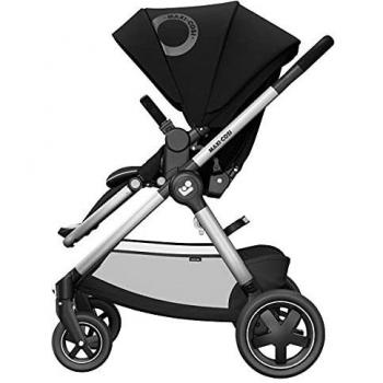 Maxi-Cosi Adorra 2 Cochecito bebe reclinable y plegable con tamaño compacto, Silla de paseo hasta 22 kg para niños 0- 4 años, capota grande y cesta de compra hasta 5 kg, color essential black