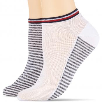 Tommy Hilfiger TH Women Resort Sneaker 2p Calcetines, Mujer, Blanco