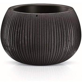 Prosperplast beton bowl de plastico con deposito en color cemento negro 161 alto ancho x 238 profundo cms aprox 23 cm