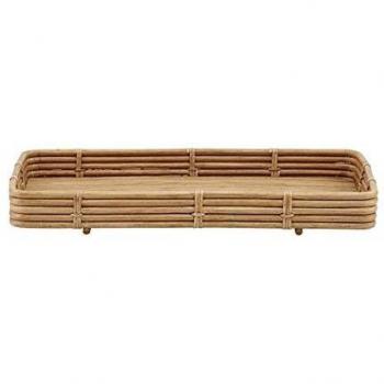 House Doctor Bandeja, Orga, Naturaleza, Longitud: 52 cm, Ancho, Altura, Crema, l: 25 cm, w: 30 cm, h: 6 cm