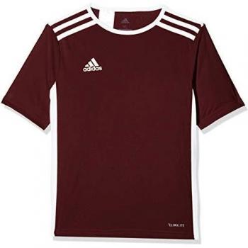 adidas Entrada 74 Camiseta de Fútbol para Hombre de Cuello Redondo en Contraste, Marrón