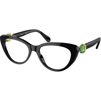 Swarovski SK2005 Cat Eye Eyewear - Black, Graduated Prescription, Medium Size, Plastic