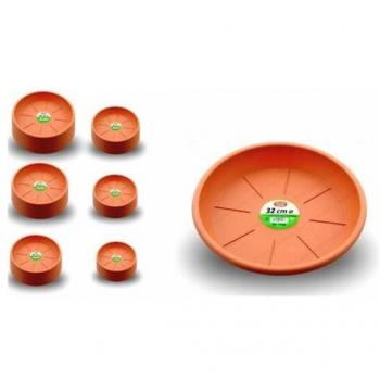 Plato Maceta Plasticforte Color 18 cm, color marrón, diámetro de 18 cm, material plástico resistente