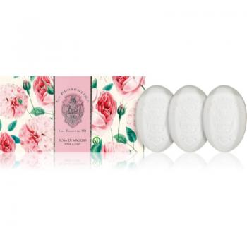 La Florentina Rose of May Luxury Hand Soap Set - 3 Solid Bars (150g each)