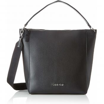 Calvin Klein - Strap Hobo, Bolso de mano Mujer, Negro