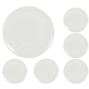 Plato Llano Gres Marfil La Mediterránea (6 Unidades, 26 cm)