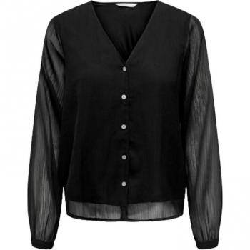Blusa Manga Larga Luna Marrón y Negro Only