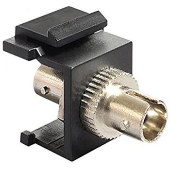 Adaptador Modular Delock ST Simplex Hembrado - Conexiones de Red, Color Negro y Plata