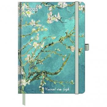 Agenda 2025 Vincent van Gogh Art Diary 16x22 cm semana vista teNeues azul multilingüe