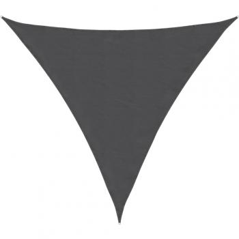 Toldo de vela triangular de tela oxford gris antracita 4x4x4 m