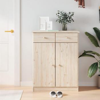 Mueble zapatero ALTA madera maciza de pino 77x35x96 cm Marrón