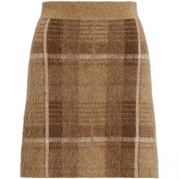 Polo Ralph Lauren Beige Plaid Mini Skirt Regular Fit Size S