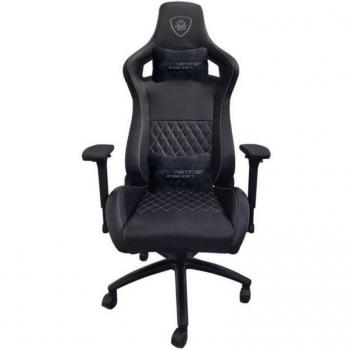 Keep Out XSPro Hammer Silla Gamer Negro/Plata Cuero Sintético Elevador 80mm Reposabrazos 4D Ruedas PU 50mm