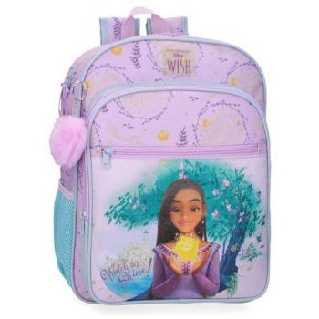 Mochila Escolar Disney Watch Us Shine Rosa 38 cm Poliéster Adaptable a Carro para Niña