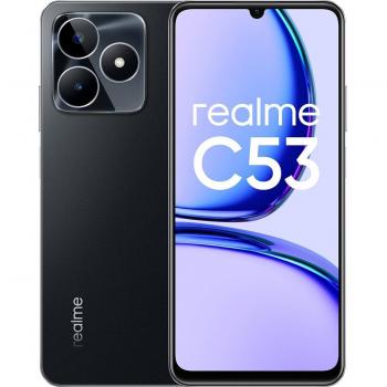 Realme C53 6.74 HD+ 90Hz Display 6GB RAM 128GB Storage Mighty Black Dual SIM Hybrid Slot Android 13 4G USB Type-C AI Triple Camera with 50MP Main Sensor Quick Charge
