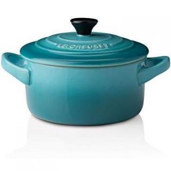 Le Creuset Mini cocotte, Redonda, 200 ml, 10 x 5 cm, Cerámica de gres, Azul Caribe