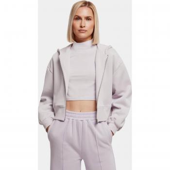 Soft Lilac Oversized Women's Short Zip Jacket