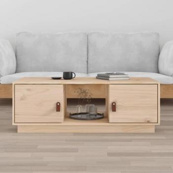 Mesa de centro de madera maciza de pino 100x50x35 cm marrón vidaXL