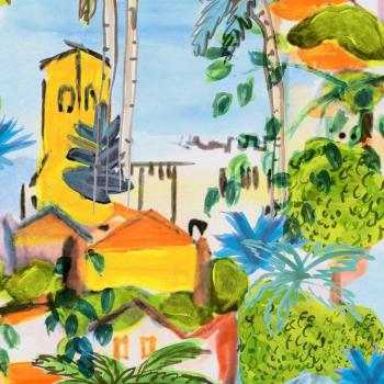 Papel Pintado Vinílico Naturaleza Amarillo Fornillo Amalfi Saint Honore