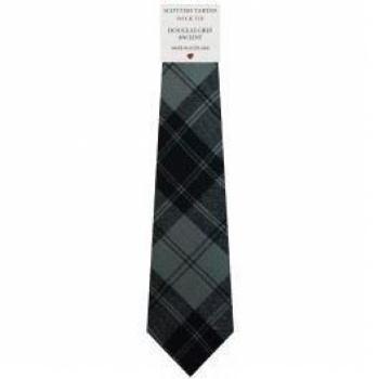 Mens All Wool Tie Woven Scotland - Douglas Grey Ancient Tartan