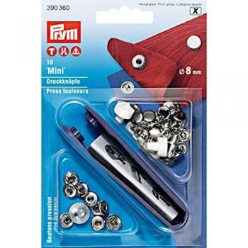 Botones de Presión Mini 8 mm Plata - Pack de 10 Unidades