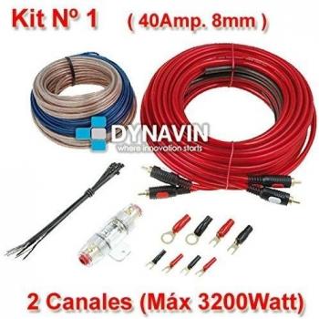 KIT 1 - Kit de instalación, juego de cables para instalar amplificadores de sonido y etapas de potencia