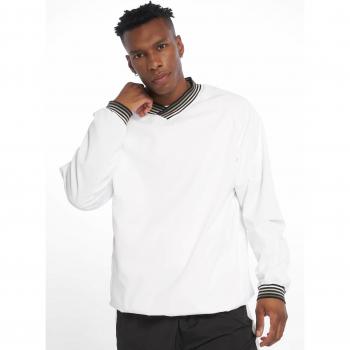 Urban Classics Men's White/Gray Warm-Up Pullover